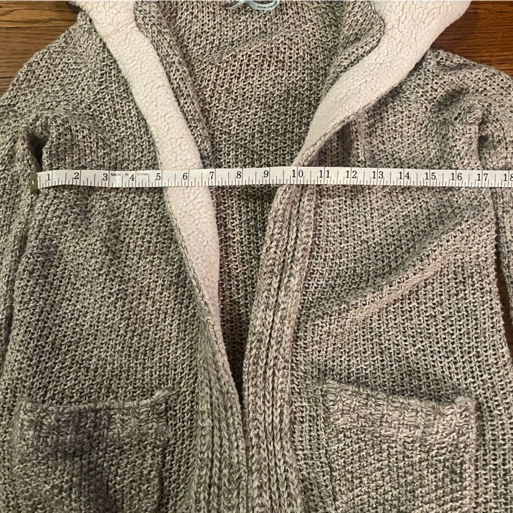 Maurices Cozy Open Knit Hooded Cardigan Sweater with Pockets - Picture 2 of 6